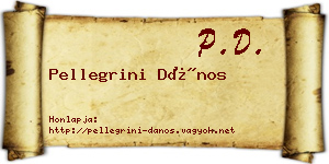 Pellegrini Dános névjegykártya